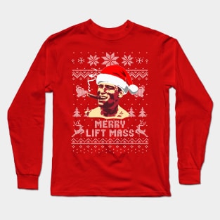 arnold schwarzenegger Merry Lift Mass Christmas Long Sleeve T-Shirt